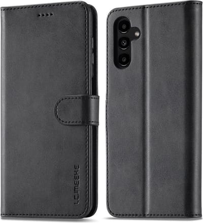 LC.IMEEKE Hoesje - Geschikt voor Samsung Galaxy A35 Hoesje - LC.IMEEKE Luxe Book Case - Zwart