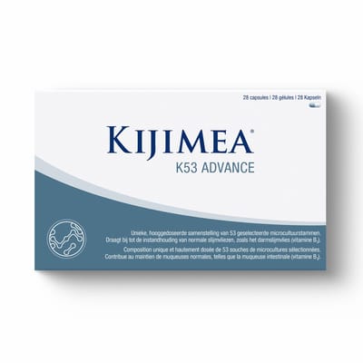 Kijimea K53 Advance – Hooggedoseerde Biotica Supplementen voor Darmflora & Microbioom Balans – Multibioticum met 53 Microcultuurstammen + Vitamine B3 & B7 - Dagelijks Gebruik – 28 Capsules