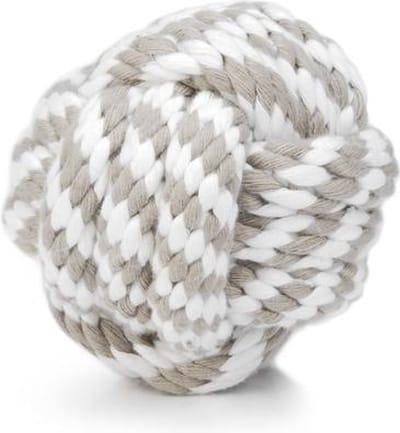 Beeztees Touwbal - Hondenspeelgoed - Beige/Wit - 10 cm