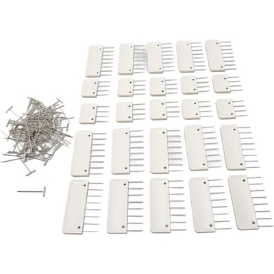 Ensemble de peignes de blocage de tricot pour gagner du temps et bloquer les projets de couture au crochet white