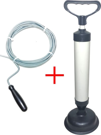 3M Rioolveer Ontstoppingsveer + Plopper Ontstopper zuignap pomp drukpomp toilet badkuip douche gootsteen