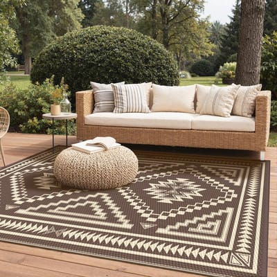 Omgoods - Waterdichte Reversible Outdoor Rug 180 x 275 cm voor Tuin en Camping
