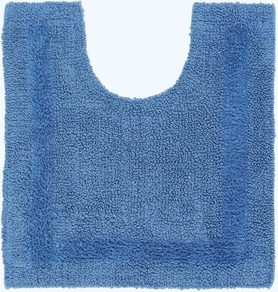 Homescapes toiletmat blauw 50x55 cm gemaakt van 100% katoen