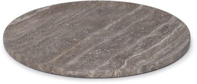 Titanium travertine dienbland rond 40cm - marmer - MOOISA