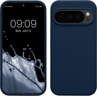 kwmobile telefoonhoesje geschikt voor Google Pixel 10 / Pixel 10 Pro - Hoesje met siliconen coating - Smartphone case in marineblauw