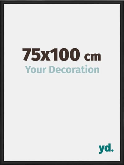 Your Decoration - Fotolijst 75x100 cm - Aluminium - Zwart Mat - New York