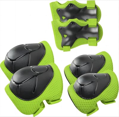 6-in-1 Kinderbeschermers Set voor Skateboard en Scooter - Knie-, Elleboog- en Polsbeschermers