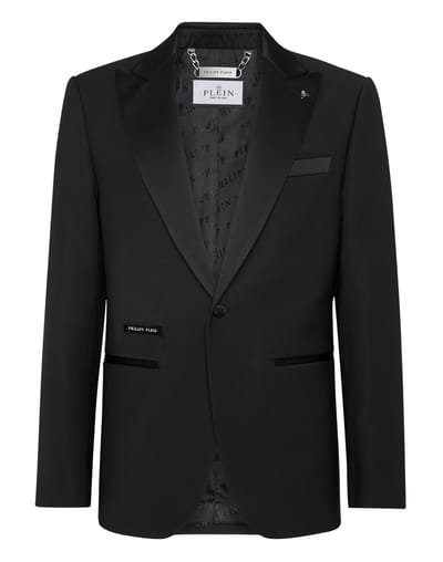 Blazer Met Één Knoop Slim Fit Gothic Plein