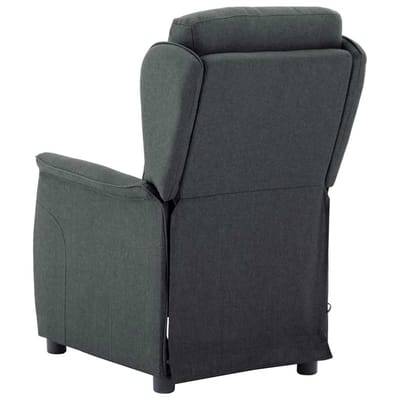 vidaXL - Massagestoel - met - kussen - Donkergrijs - 67.5 - x - 93.5 - x - 101.5 - cm - Stof