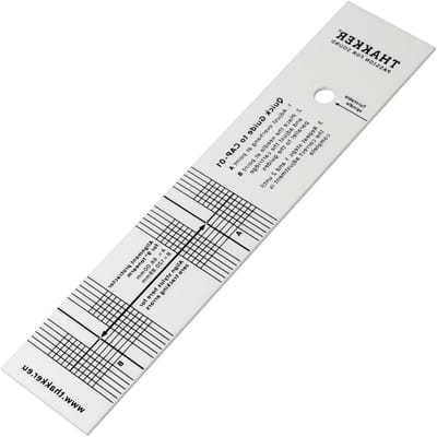 Overhang Sjabloon - Afstelmal Pickup - Draaitafel Afstellen - 2-Punts Methode - 2.5mm Dik - Wit