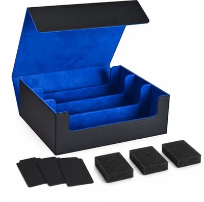 TCG Opbergdoos met Magneetsluiting & 3 Card Dividers 3 foam blockers-Deckbox-Storage Box 2100 Trading Cards-Riftbound, Pokémon, Magic, Yu-Gi-Oh!-Kaartenbox Hardcase