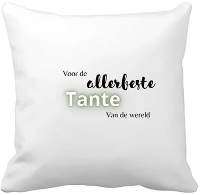 Akyol - voor de allerbeste tante van de wereld Kussen hoes - Tante - de beste tante - verjaardagscadeau - verjaardag - cadeau - cadeautje voor tante - tante artikelen - kado - geschenk - gift - 40 bij 40 cm