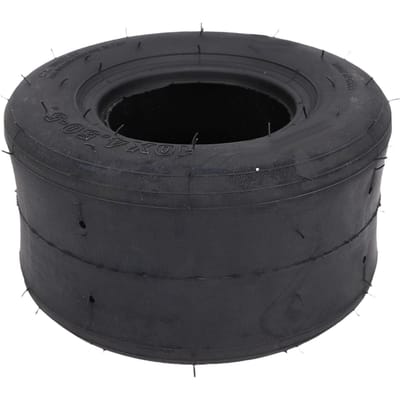 Pneu Tubeless Lisse 10x4.50 5 Plis Caoutchouc Antidéflagrant Pneu Tubeless Lisse pour Trike de Drift et Kart black