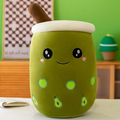 35cm Kawaii Bubble Tea Pluche Kussen Simulatie Kleine Parelmelktheekop Boba Voedsel Gevuld Zacht Kawaii Knuffel Pluche Decoratie Speelgoed 35cm