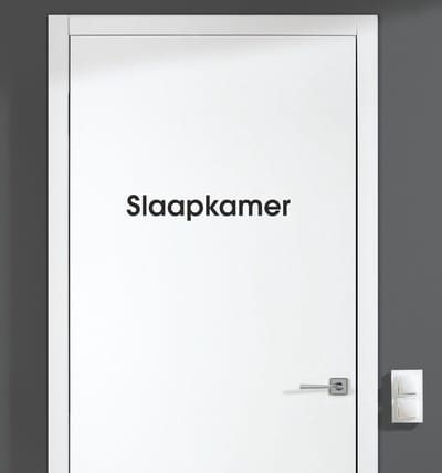 Deursticker - Slaapkamer - Zwart 23x3,5