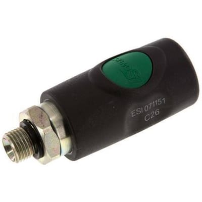 Composiet materiaal DN 7.4 Safety Luchtkoppeling Snelkoppeling met Drukknop G 1/4 inch Buitendraad - CLS7-M-C-SEP-014