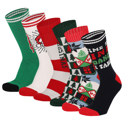Morethansocks - Kerst sokken Unisex - 6-Pack - Multi Fashion - Maat 36/41 - kerstsokken dames - sokken kerstmis - kerstsokken mannen