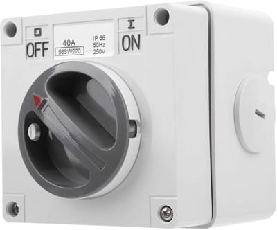 Store_9 - IP66 waterdichte schakelaar - outdoor schakelaar - veilig en betrouwbaar - 250 V - stofdicht en waterdicht - gebruik buitenshuis - 2P40A