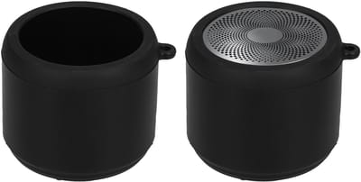 kwmobile siliconen hoesje voor mini-speaker - geschikt voor EWA A106 Pro - Flexibel materiaal - Speakercase in zwart