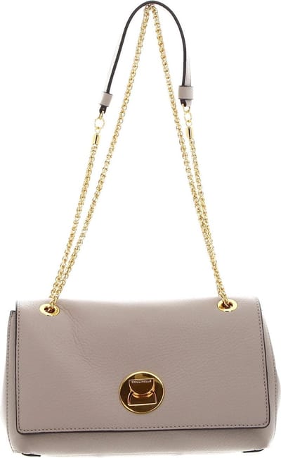 COCCINELLE Leren Schoudertas Liya Shoulder Bag Powder Pink Beige