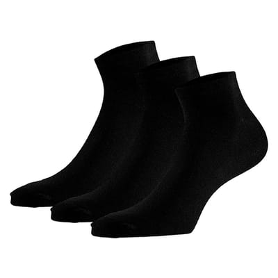 Apollo - Sneakersok van biologisch katoen - Zwart - Maat 35/38 - 4-Paar - Enkelsokken dames - Biologisch - Enkelsokken - Sneakersok dames
