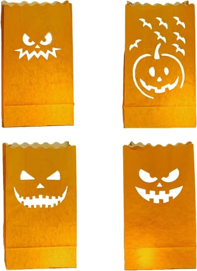 Candle bags 16 PCS - vuurvast en milieuvriendelijk - multifunctionele decoratie - perfect voor Halloween - ShopVlot