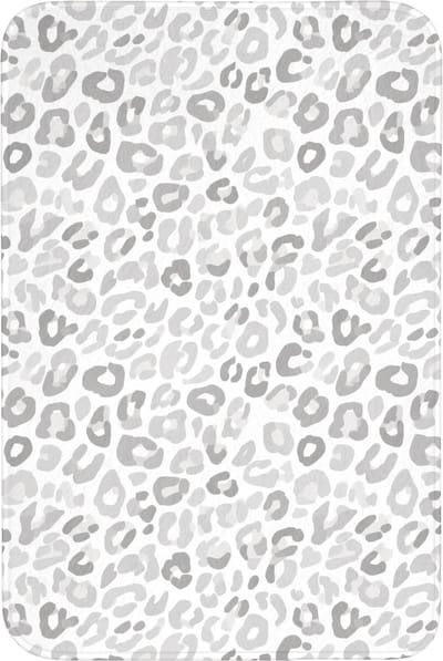 Badmat 60x90 cm - Antislip - Luipaard - Motief - Grijs - Badmatten voor badkamer - Badkamermat - Douchemat - Badkamer mat