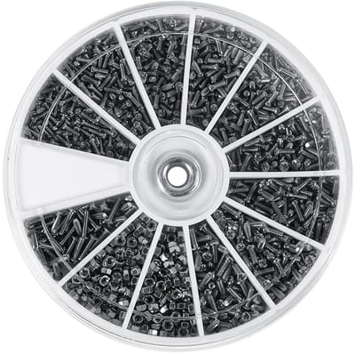 Assortiment van 600 Kleine Schroeven en Moeren, Fixatieset met Plastic Doos voor Horloge- en Elektronica Reparatie