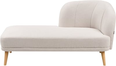 BELIANI TANLAY - Chaise longue - Lichtbeige - Polyester