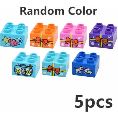 10 Pièces Blocs de Construction Colorés Grande Taille 2x2 Points Grandes Figurines Briques à Impression Épaisse Jouets Éducatifs pour Enfant Compatibles avec Duploes