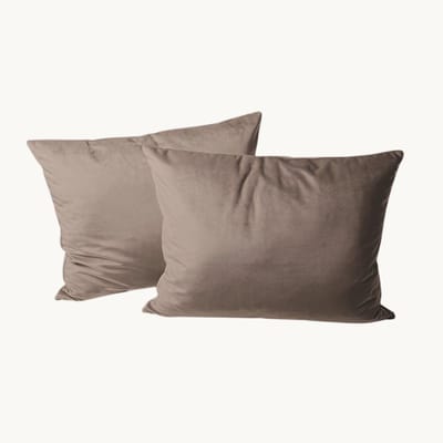 Y-NOT Kussenslopen Set - Velvet Taupe Grey - 60x70 cm - 2-pack - Zachte Kussenhoezen voor Comfortabele Nachtrust