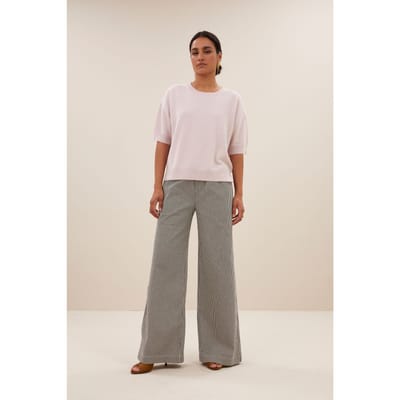 By-Bar Holly Ss Pullover Oyster Maat: S | Sweaters Outlet | Dames | Beige