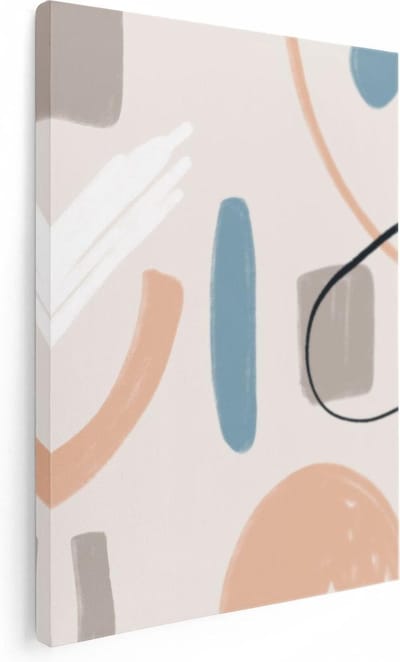 Artaza Canvas Schilderij Organisch Abstract - 30x40 cm - Klein - Muurdecoratie Woonkamer - Wanddecoratie Modern - Kamer Accessoires