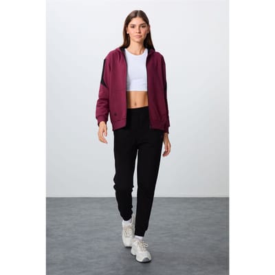 Oversized hoodie met rits en broekset