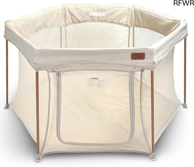 RFWR® Opvouwbare speelbox voor baby's en peuters - Draagbare speelruimte met ademend gaas en comfortabele mat