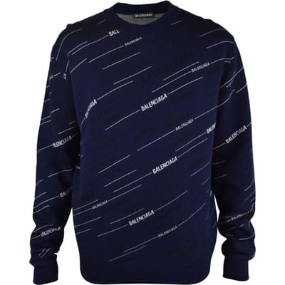 Balenciaga Trui met het Alphabet-logo Blauw