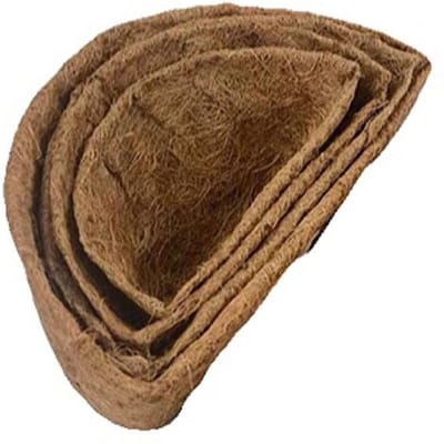 Kokosmand Liner Waterabsorberend Halve Cirkel Kokos Liner met Non-woven Stof voor Bloemen Groenten Type 2