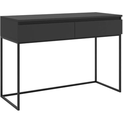 Selsey Bemmi - Zwarte toilettafel met lades en zwarte poten