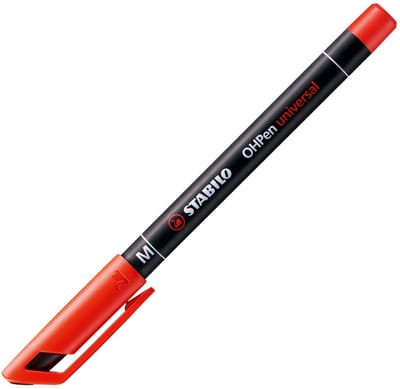Viltstift STABILO OHpen permanent 843/40 rond 1mm rood - 10 stuks