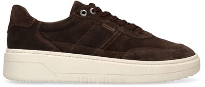 Manfield - Heren - Bruine suède sneakers - Maat 40