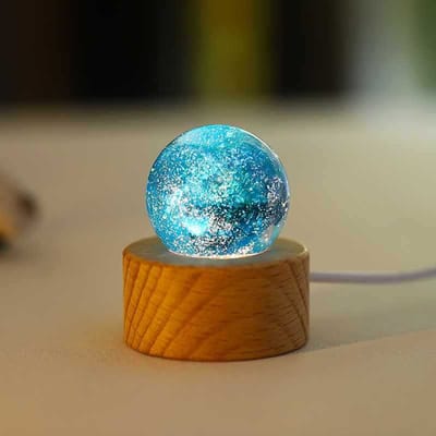 4cm Fantasy Kleurrijke Glazen Sterbal Lichtgevende Planeet Astronomie Planeten Bal Fantastische Stijl Huisdecoratie Kosmisch Model Cadeau donkerblauwe kleur