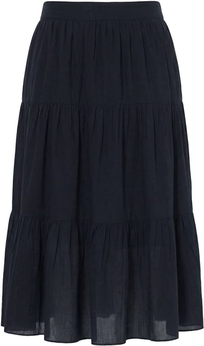 Angel of Style - Dames - Midirok A-lijn met afneembare riem - Zwart - Maat 44