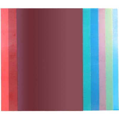 Lot de 6 feuilles de gélatine de correction de couleur d'éclairage transparentes 25 * 20 cm pour flash Speedlite (Rouge  Bleu  Vert blue
