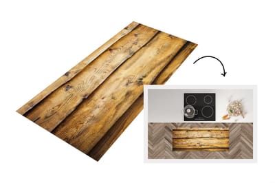 Keukenloper - Loper keuken - Plank - Hout - Landelijk - 120x50 cm - Keukenloper vinyl