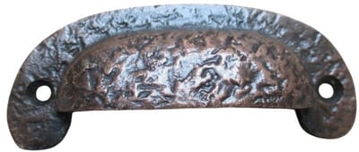 Textured Cabinet Cup Pull Handle Antique Copper