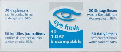 Eye Fresh - Zachte Daglenzen - 30 stuks - Sterkte -2.00 - Hioxifilcon A - 58% water - Langdurig draagcomfort
