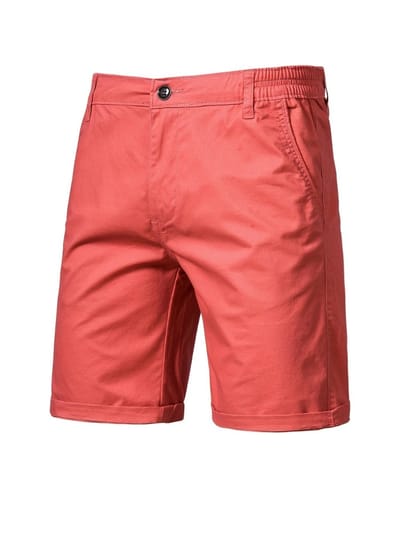 Livano Korte Broek Heren - Golfbroek - Spijkerbroek - met Zakken - Volwassenen - Jongens - Shorts - Lichtrood - Maat S