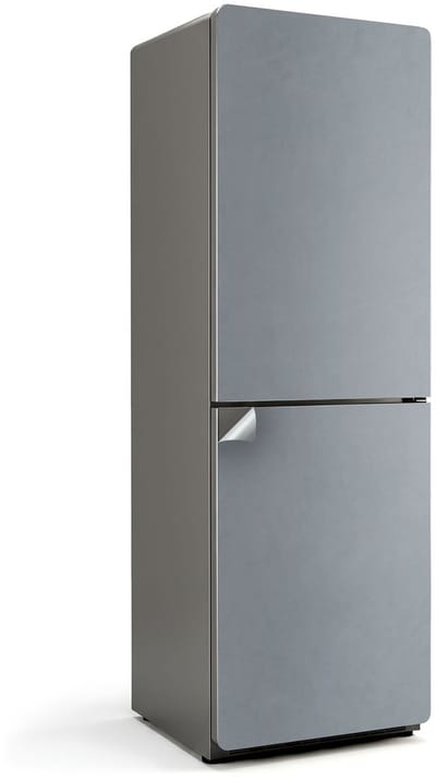 Wallfluent Koelkaststickers - Grijs Koelkast Folie - 60 cm x 180 cm - Grijs Koelkaststickers - Grote Koelkast Sticker - Koelkast Decoratie - Decoratieve Koelkaststicker - Koelkast Opknappen Sticker