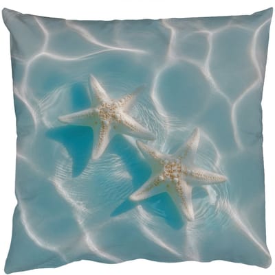 Sierkussens - Kussentjes Woonkamer - 50x50 cm - Zeesterren - Golvend water - Rustgevend