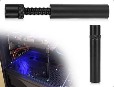 Verstelbare GPU Houder van Aluminium, Ondersteuning voor Grafische Kaarten, Uitbreidbare Bevestiging voor PC (Zwart, 72.5-111.5mm)